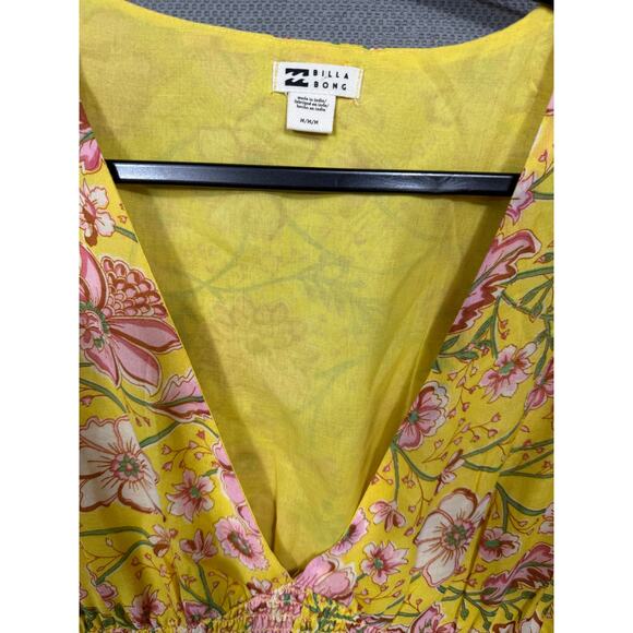 Billabong Yellow Spellbound Floral Maxi Dress M - Picture 7 of 7